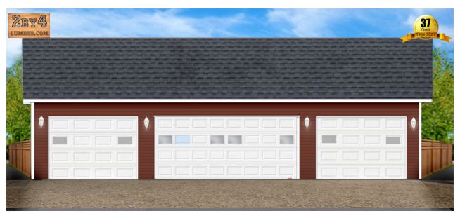 garage package 4 bay with 10' walls