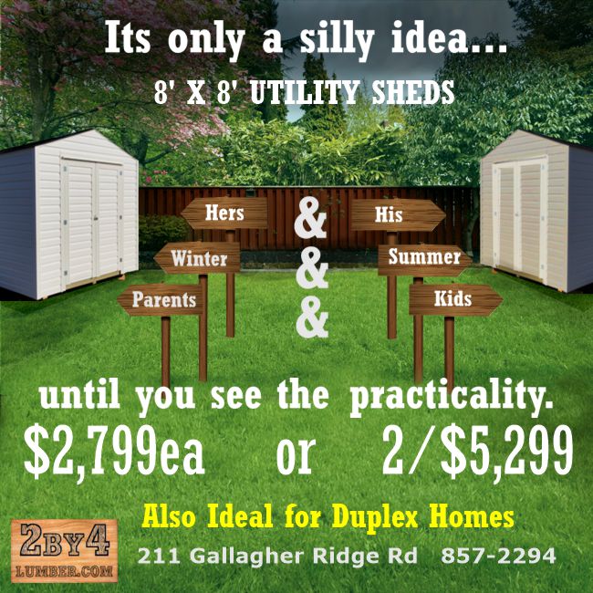 Utility Shed 8'x8' Special