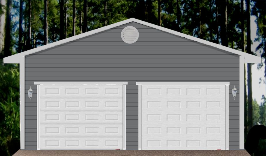 Garage en bois Kit, 54m², 70mm, WS 714