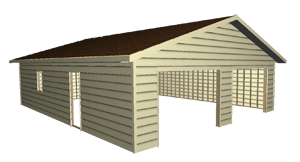 Large 30 x 32 garage package 2 doors