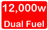 King Dual Fuel Generator 12,000w kcg-12001ge-df