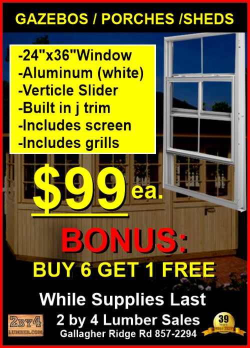 24x36 Windows with bonus offer